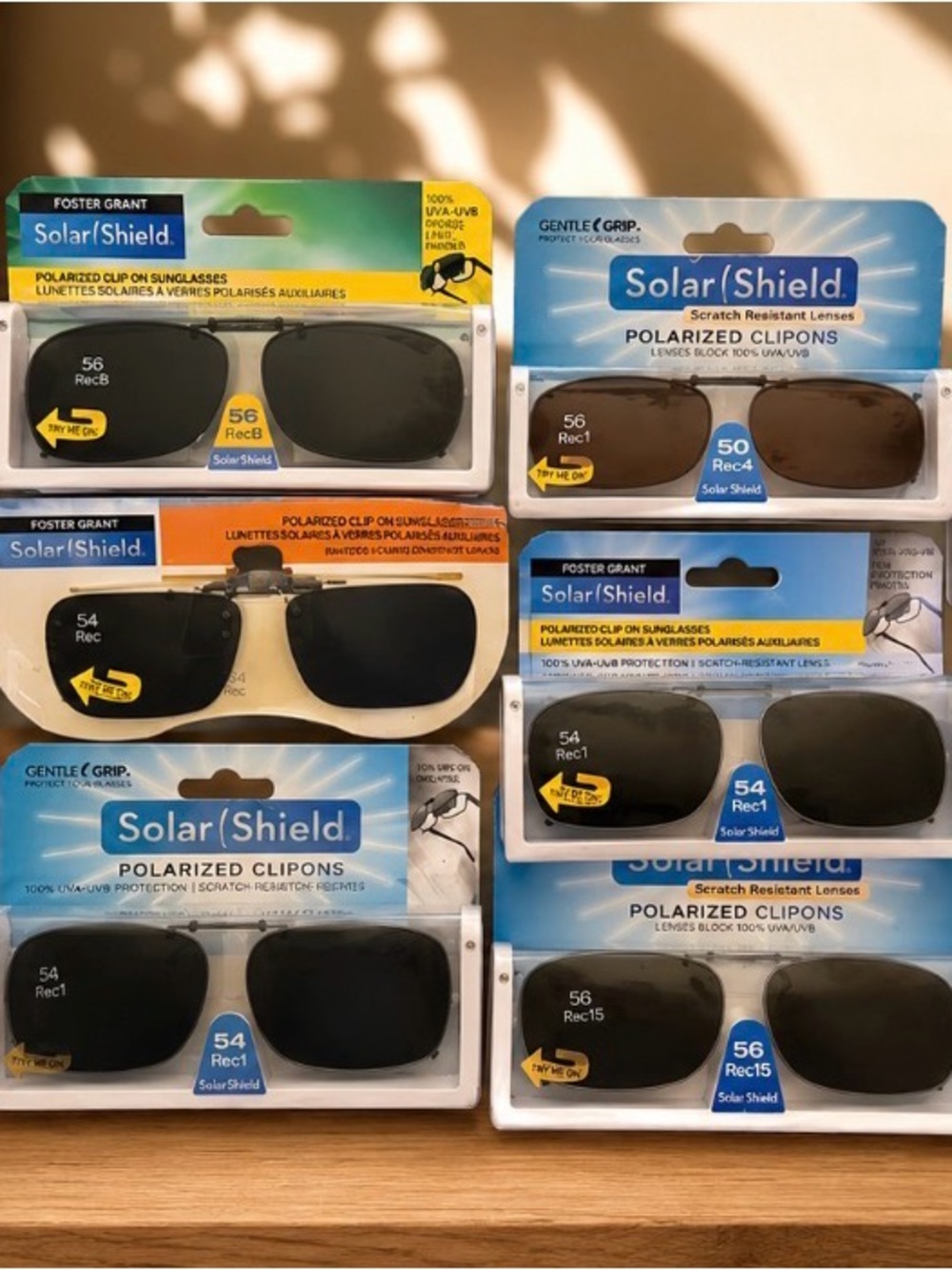 Solar Shield Polarized Clip-On Lenses - Bundle